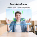 EMEET 4K/1080P Webcam for PC/Computer PDAF Auto Focus Video Camera With Dual Mics Web Camera Works for Zoom/Teams.
