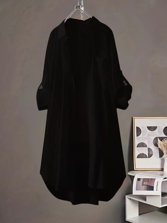 Korean%20Fashion%20White%20Shirt%20Women%202023%20Spring%20Summer%20Loose%20Breathable%20Midi%20Shirt%20and%20Blouse%20Lady%20Simple%20Solid%20Color%20Long%20Shirts%20-%20Image%205