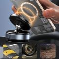 For Magsafe Magnetic Car Phone Holder Stand Suction Cup Magnet Car Mount Support Mobile Bracket For Car Dashboard Smartphone.