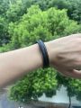Black PU Leather Magnetic Bracelet Men's Mature and Stable and Elegant Giving Men The Best Gift for Men. 