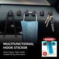 Mini Car Hooks Interior Storage Holder for USB Cable Headphone Key Self-Adhesive Dashboard Wall Hanging Hook Auto Accessories. 