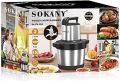 Sokany Jumbo 6.5L Sukani 1500W Large Size Sooper Kettle Minced and Grinded (Flesh, Vegetables and Seasonings). 