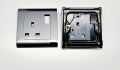 Kevilton Modular Black Switch 13A Plug Base Modular Series Black. 