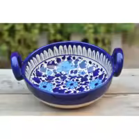 Karahi|Small Karahi|Serving Karahi|Multani Blue Pottery|Handmade and Handpainted|Dinnerware|Serveware