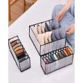 Set of 3 Bra, Socks and Underwear Organizer Box Dormitory Home Closet Drawer Organizers for Underwear Bra Socks Cabinet Separated Foldable Organizers. 