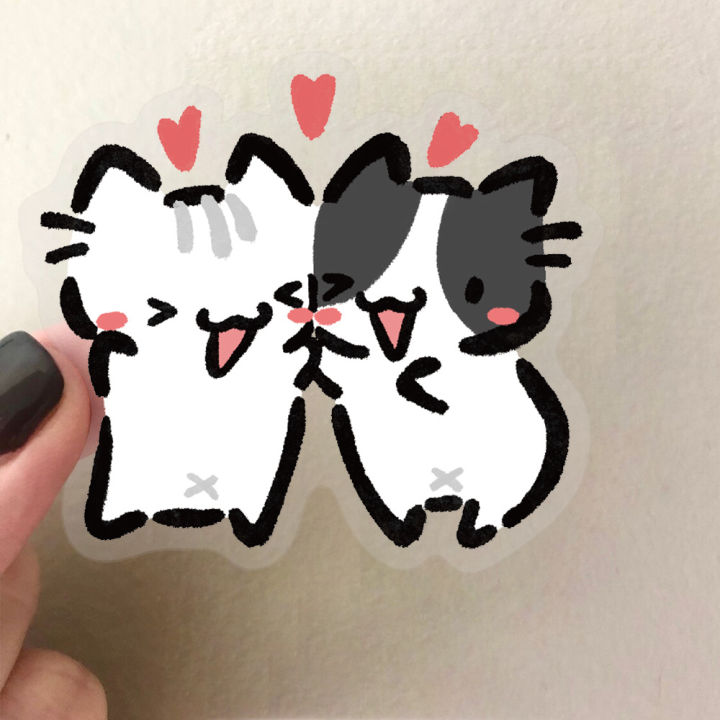 54Pcs%20Kawaii%20Colorful%20Cat%20Stickers%20Transparent%20Cat%20Decals%20For%20Phone%20Laptop%20Suitcase%20Notebook%20Skateboard%20Waterproof%20Stickers%20-%20Image%204