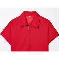 HipSeam Women Lapel Collar Short Jacket Women's Cropped Short Collared Jackets With Zipper Lady Short Sleeve Coat Female Jacket. 