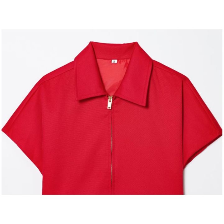 HipSeam%20Women%20Lapel%20Collar%20Short%20Jacket%20Women's%20Cropped%20Short%20Collared%20Jackets%20With%20Zipper%20Lady%20Short%20Sleeve%20Coat%20Female%20Jacket%20-%20Image%206
