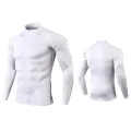 Men's Workout Compression Shirt Turtleneck Long Sleeve Rash Guard Gym Base Layer Athletic Undershirt Gear Sports Shirt. 