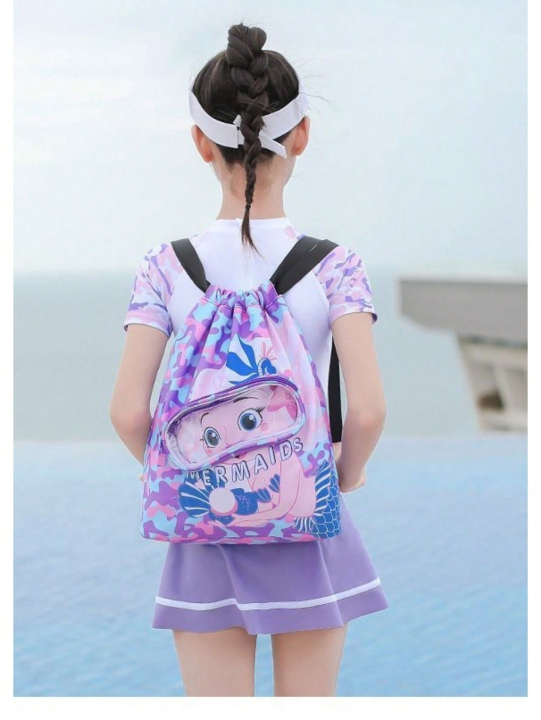 Children's Swimming Bag Dry-Wet Separation Waterproof Backpack For Swimming Beach Storage Sports Dual Shoulder Bag