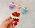Crochet mini bouquet keychain 💞💐. 