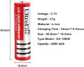rechargeable cell GH 18650 3.7V (6800mAh)(ya original 2500to3000mah hay)Protected Rechargeable Li-Ion Battery compatible with Flash Camera, Light, Vabe, Electric scooters, Electric bikes, RC Toys, Power banks, DIY battery projects - Red... 