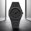 Arabic Full Black Colour | Chronograph look | Dial Arabic Watch Plastic Carbon Fiber look body Watch | Full Black.