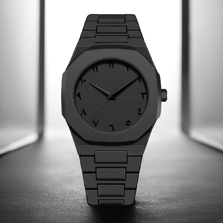 Arabic%20Full%20Black%20Colour%20%7C%20Chronograph%20look%20%7C%20Dial%20Arabic%20Watch%20Plastic%20Carbon%20Fiber%20look%20body%20Watch%20%7C%20Full%20Black%20-%20Image%202