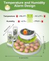 8 Eggs Chicken, 33 Eggs Birds Incubator with Automatic Egg Turning Dual Egg Tray And Humidity Control, Automatic Water Adding, LED Egg Candler, for Hatching Chickens, Duck, Quail, Goose Eggs. 