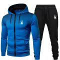 2025 popular two-piece men's sportswear jogging suit sportswear hooded sweatshirt zipper sweatshirt autumn and winter clothing.