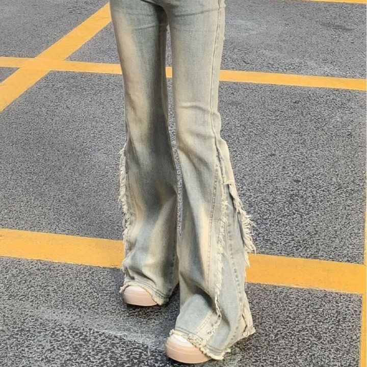 Women%20Vintage%20Blue%20Jeans%20High%20Waist%20American%20Retro%2090s%20Raw%20Material%20Edge%20Design%20Y2k%20Denim%20Pants%20Streetwear%20Wide%20Leg%20Jeans%20-%20Image%205