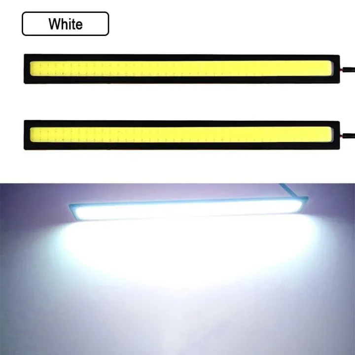 20PCS%2017CM%20LED%20DRL%20Waterproof%20Driving%20Daytime%20Running%20Lights%20Strip%2012V%20COB%20LED%20Car%20Aluminum%20Stripes%20Lights%20-%20Image%202