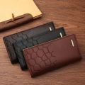 Men Long Wallet PU Leather Slim Wallet Long Clutch Leather Wallet Long Business Male Wallet Coin Purse Men Purse Pouch with Card Holder for Men. 