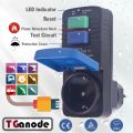 RCD Safety Plug Personal Protection Adapter Socket FI Circuit Breaker Secure Connector For Outdoor Anti-Electric Shock IP54 16A. 