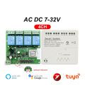 Zigbee Tuya Smart Relay Board Module Light Motor Switch 12v 24v 1 2 4CH Dry Contact RF433 Receiver Work with Alexa Google Home.