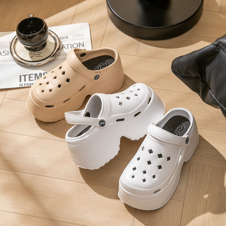 9CM%20Thick%20Women's%20Sandals%202024%20New%20Summer%20Slippers%20High%20Heel%20Soft%20Sole%20Beach%20Garden%20Shoes%20Outdoor%20Waterproof%20Women's%20Hole%20Shoes%20-%20Image%206