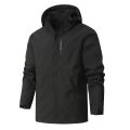Autumn New Pure Color Hooded Work Wear Jacket Men Windproof Waterproof Jackets Men's Loose Sports Coats High Quality Outerwear. 