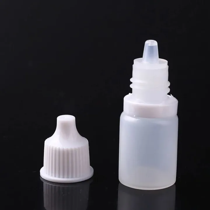 50pcs Dropper Bottles Squeezable Eye Drop Bottle Empty Plastic Liquid Eyedrops Vial 6ml/12m
