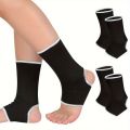 1 Pair Polyester Ankle Support Sleeve - Breathable Compression Ankle Brace for Cellulite Massaging, Elastic Ankle Socks.
