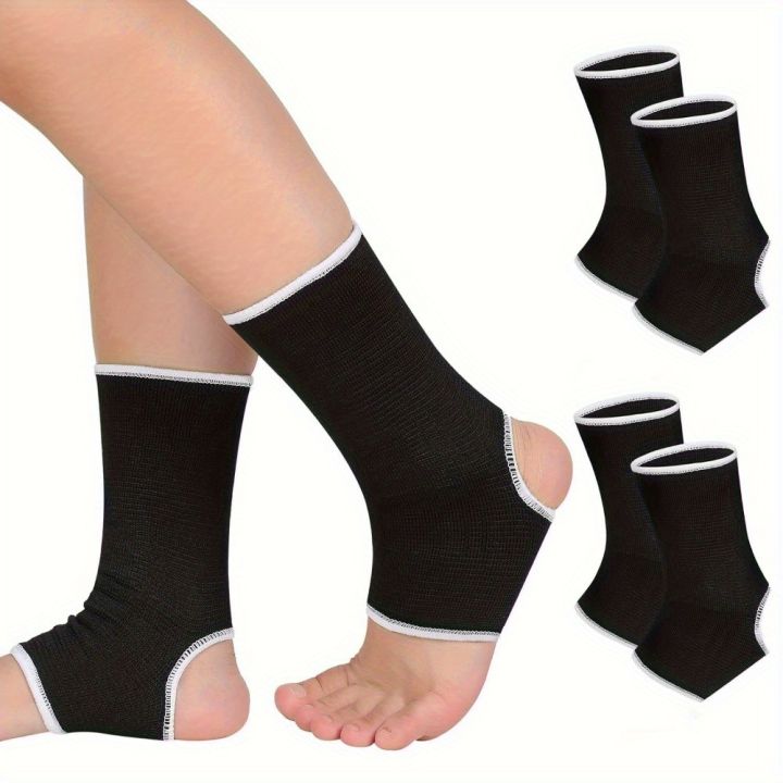 1 Pair Polyester Ankle Support Sleeve - Breathable Compression Ankle Brace for Cellulite Massaging, Elastic Ankle Socks