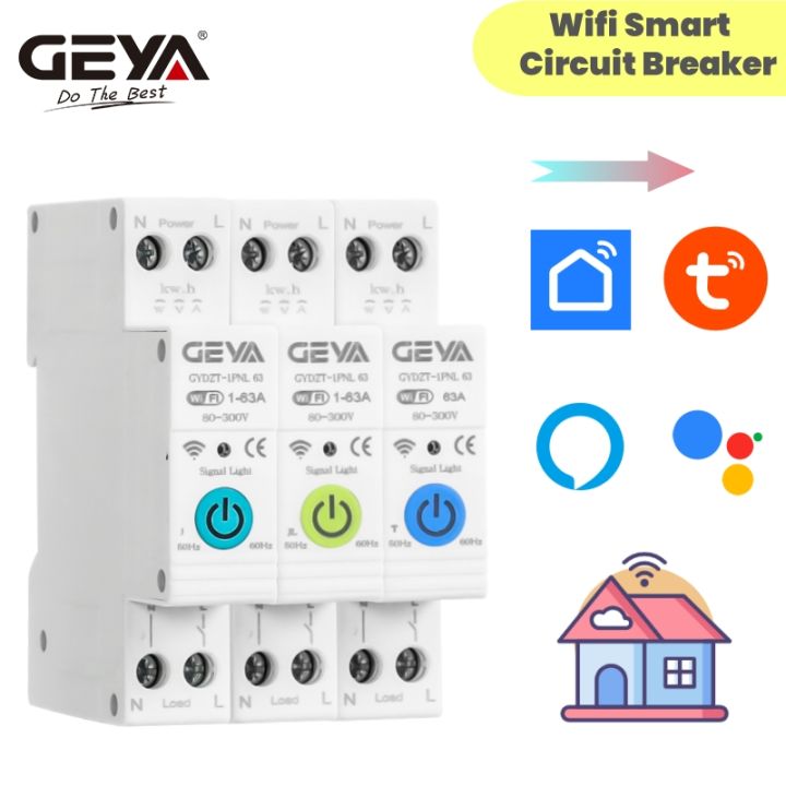 GEYA%20Tuya%20WiFi%20Smart%20Circuit%20Breaker%20MCB%2063A%20Timer%20Power%20Energy%20KWh%20Voltage%20Current%20Meter%20Protector%20Remote%20Control%20Switch%20-%20Image%203