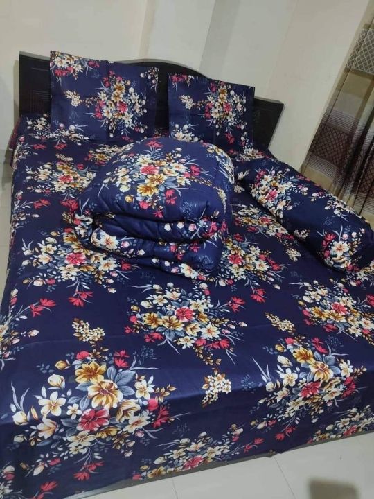 টুইল কটনের কম্ফোর্টার ৫পিছ ৬পিছ এর সেট tuil koton comforter 5 pic set