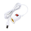 2.3/4M E27 Hanging Indoor Plants Light Holder Garden Lampholder With Cable EU /US with On/Off Switch Lamp Holder for Desk Light.