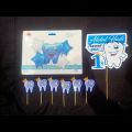 First Tooth Foil Balloon, Customised Cake topper, cupcake toppers set. 