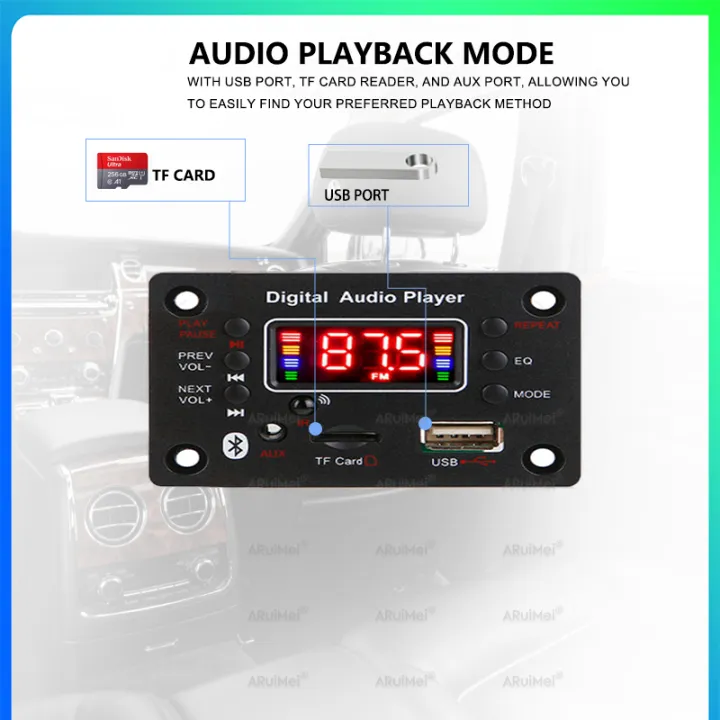 5V-12V%20Bluetooth%20Amplifier%20Board%20Complete%20Kit%20with%20Remote%20Display%20Power%20Adapter%20Cable%20&%20%20Box%20for%20Car%20PC%20DIY%20Speaker%20Home%20-%20Image%205