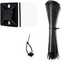 160pcs Zip Tie Mounts Self-Adhesive Backing Cable Organizer Management Clips Wall Anchors for Secure Wire Holding Light fixation. 