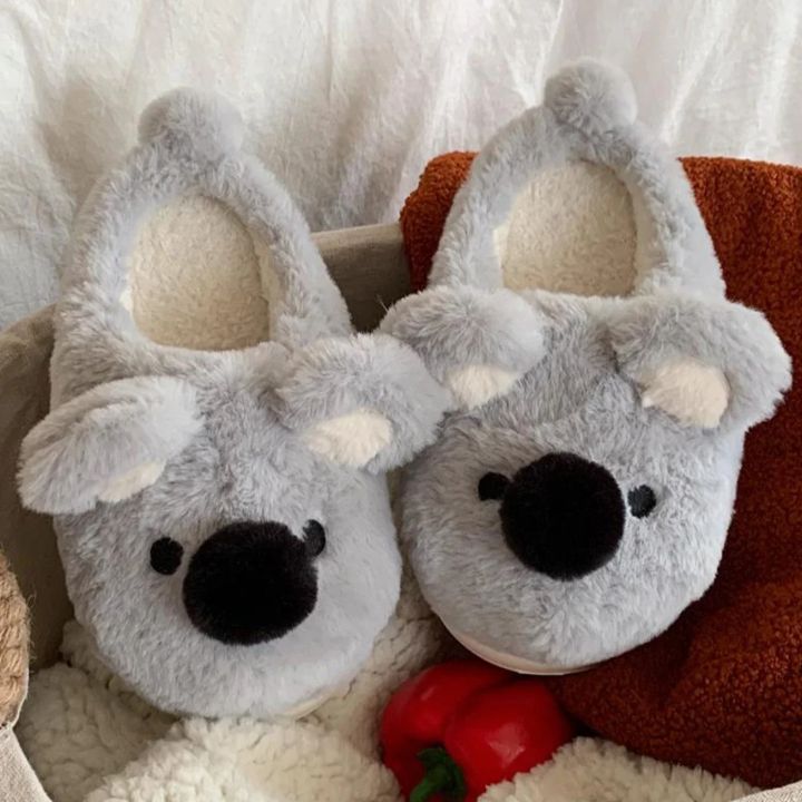 Women%20Winter%20new%20three-dimensional%20koala%20design%20Slippers%20Casual%20Soft%20Heel%20Platform%20Fur%20Warm%20Indoor%20Comfortable%20Man%20Home%20Slippers%20-%20Image%204