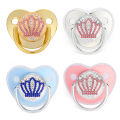 New Baby Pacifier BPA Free Newborn Dummy Soother Toddler Infant Silicone Pacifiers Black Golden Bling Nipple Baby Boy Girls Gift. 