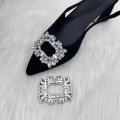 Wedding Shoe Clips - 1 Pair Crystal Rhinestone Buckles for Bridal Heels - High-Heeled Shoes with Rhinestone Clasps as Accessorie. 