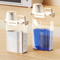 Airtight Laundry Liquid Storage Jar Portable Washing Powder Dispenser with Measuring Cup for Convenient and Efficient Laundry. 