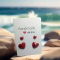 Latest trendy earrings heart resin earrings for girls stylish new korean earrings jewellery. 