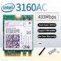 Intel Wireless-AC 7260 7260HMW 3160 7265 3165 8260 Mini PCIE Card Dual Band Bluetooth WiFi Adapter. 