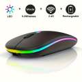 2.4GHz Wireless Rechargeable Mouse with LED Light, 5.2 Wireless Technology, Silent Click, USB, 1200DPI Gaming Mouse for Windows. 