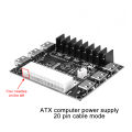 24 Pins ATX Power Supply Breakout Board and Acrylic Case Kit Module Adapter Power Connector Support 12V -12V 5V 5VSB 3.3V. 