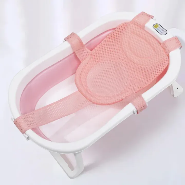 Baby%20Bath%20Net%20Mat%20Children%20%20Newborn%20Adjustable%20Bathtub%20Pillow%20Seat%20Cushion%20Cross-shaped%20Anti-slip%20Bathtub%20Shower%20Cradle%20Bed%20Seat%20-%20Image%204