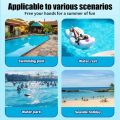 Water Floating Bed Chair Inflatable Pool Multifunctional PVC Floating Hammock Three Rows Detachable Design Suitable for Adults. 