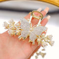 Korean Style Flower & Butterfly Hair Claw – Large Shark Clip with Tassel, Fashion Hair Accessories for Women. 