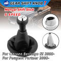 Car Gear Shift Knob with Gaiter Boot Cover For Citroen Berlingo II Peugeot Partner II 2008 2009 2010-2018 Interior Replacement. 