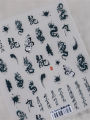 1pcs 5D Noble Chinese Dragon Nail Sticker Ancient Totem  New Year Embossed  Self Adhesive Nail Art Sticker Manicures. 