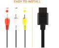1.8m AV Cable Composite Video Cord 6 Feet Line Compatible with 64/N64/GameCube/SNES TV Game Console.